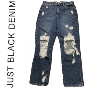 Just Black Denim Cameron high rise distressed girlfriend jeans womens Sz 29